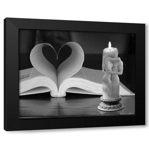 Love Story Black Modern Wood Framed Art Print by Barbey, Thomas
