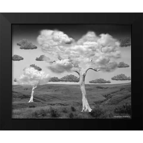 Natural Disorder Black Modern Wood Framed Art Print by Barbey, Thomas