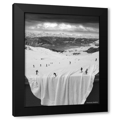 Oh Sheet! Black Modern Wood Framed Art Print by Barbey, Thomas