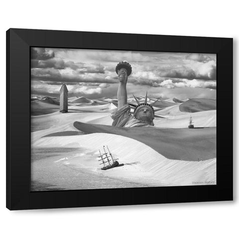 Poor Navigation Black Modern Wood Framed Art Print with Double Matting by Barbey, Thomas