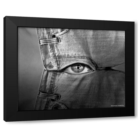 Private Eye Black Modern Wood Framed Art Print with Double Matting by Barbey, Thomas