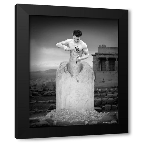 Self Made Man Black Modern Wood Framed Art Print by Barbey, Thomas