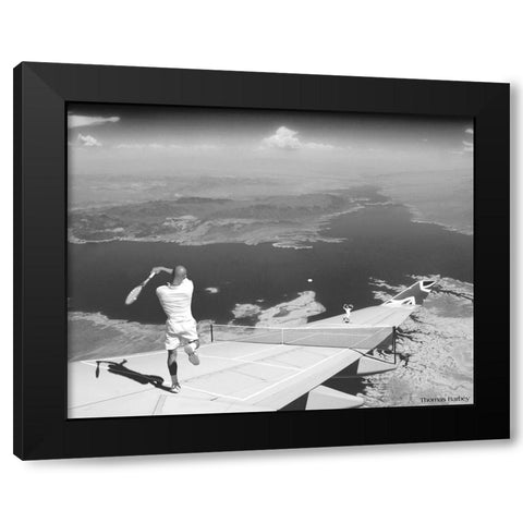 Sun Stroke Black Modern Wood Framed Art Print with Double Matting by Barbey, Thomas