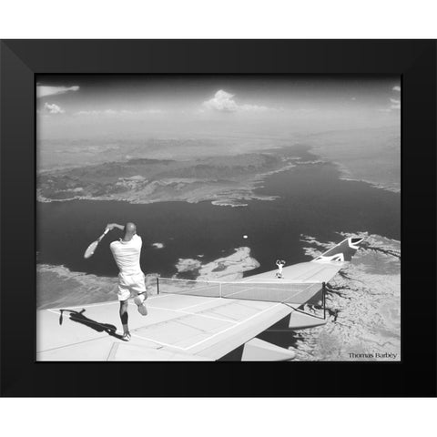 Sun Stroke Black Modern Wood Framed Art Print by Barbey, Thomas