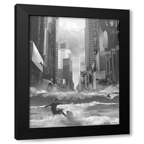 Swell Time in Town Black Modern Wood Framed Art Print with Double Matting by Barbey, Thomas