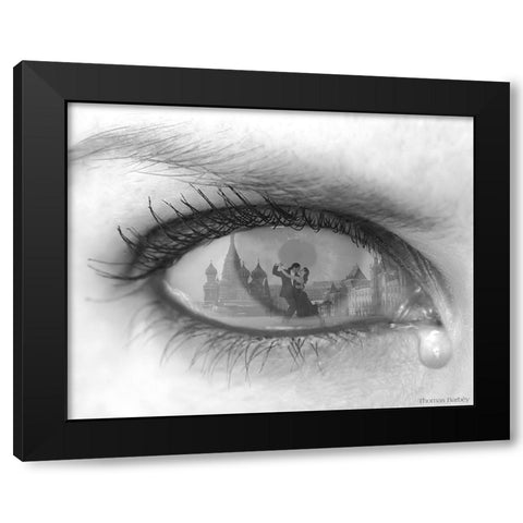 Tearful Encounter Black Modern Wood Framed Art Print by Barbey, Thomas