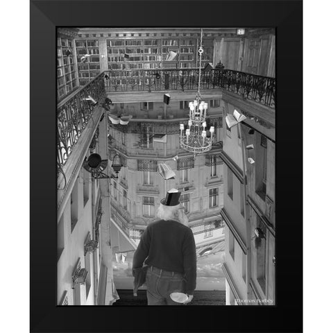 The Mind Reader Black Modern Wood Framed Art Print by Barbey, Thomas