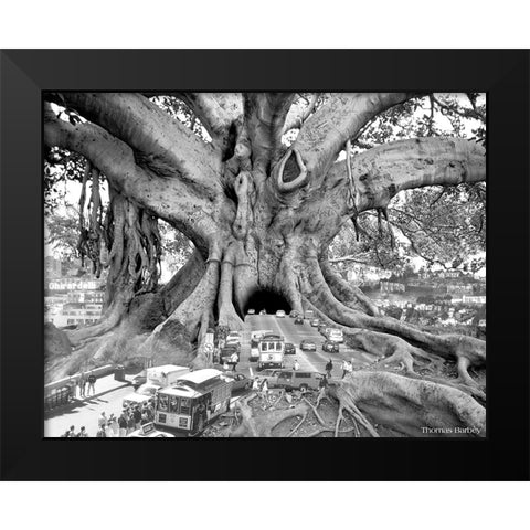 Tourist Trap Black Modern Wood Framed Art Print by Barbey, Thomas
