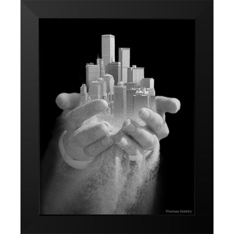 Urban Offering Black Modern Wood Framed Art Print by Barbey, Thomas