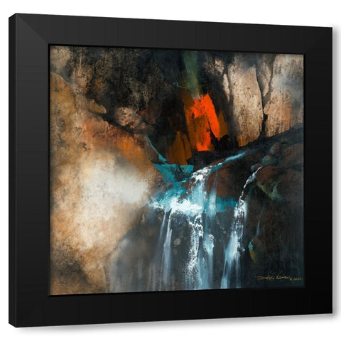 Clear Spring Black Modern Wood Framed Art Print with Double Matting by Leung, Thomas