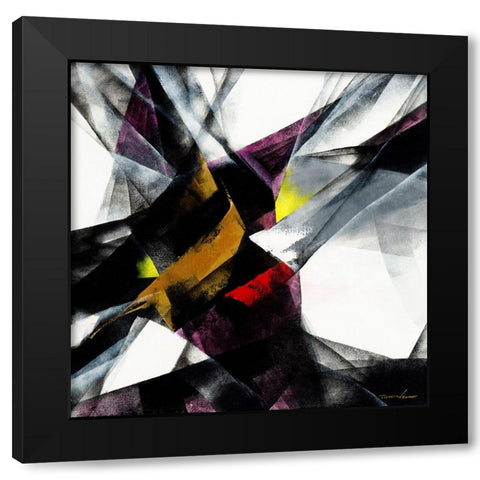 Color Block 3 Black Modern Wood Framed Art Print by Leung, Thomas
