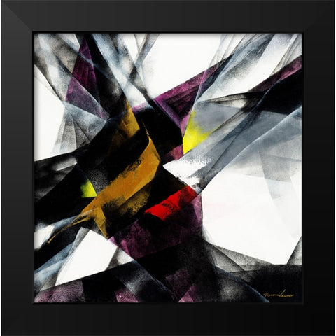 Color Block 3 Black Modern Wood Framed Art Print by Leung, Thomas