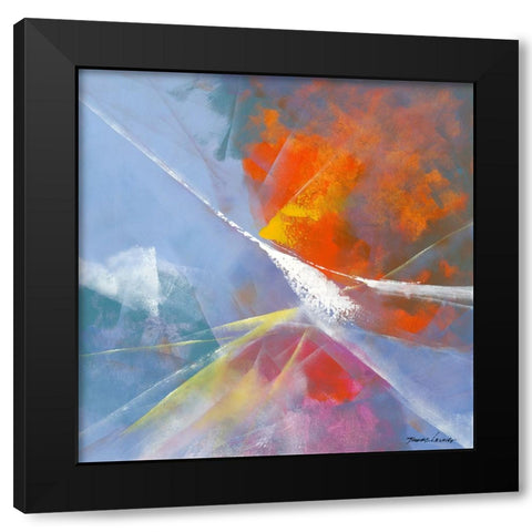 Dancing Purple Black Modern Wood Framed Art Print by Leung, Thomas