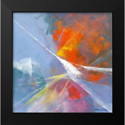 Dancing Purple Black Modern Wood Framed Art Print by Leung, Thomas