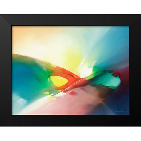 Feelings Black Modern Wood Framed Art Print by Leung, Thomas