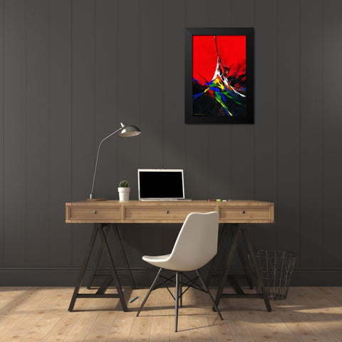 Joy Black Modern Wood Framed Art Print by Leung, Thomas