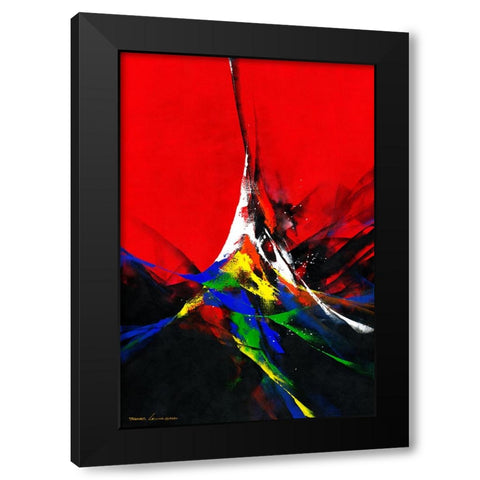 Joy Black Modern Wood Framed Art Print by Leung, Thomas