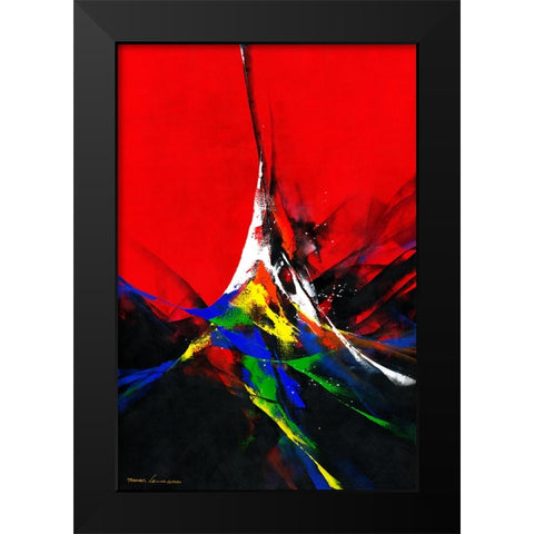 Joy Black Modern Wood Framed Art Print by Leung, Thomas