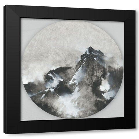 Mountain Rhapsody Black Modern Wood Framed Art Print with Double Matting by Leung, Thomas
