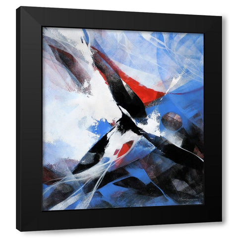 Action 1 Black Modern Wood Framed Art Print with Double Matting by Leung, Thomas