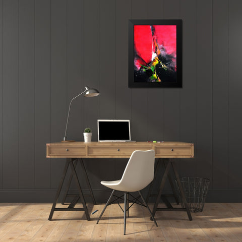 Action Black Modern Wood Framed Art Print by Leung, Thomas
