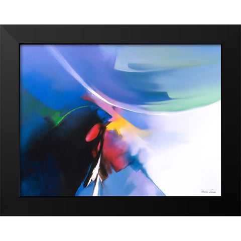 Dancing Color 1 Black Modern Wood Framed Art Print by Leung, Thomas