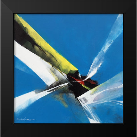Dancing Color Black Modern Wood Framed Art Print by Leung, Thomas