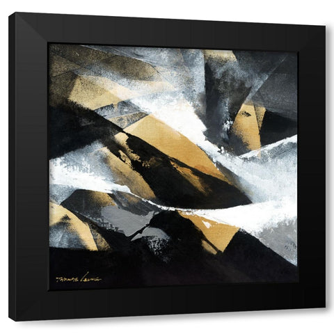 Gold Fusion 1 Black Modern Wood Framed Art Print by Leung, Thomas