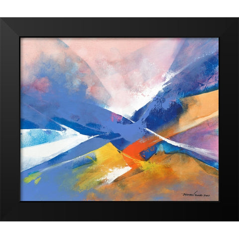 Temptation Black Modern Wood Framed Art Print by Leung, Thomas