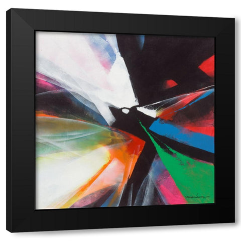 Dancing Color 4 Black Modern Wood Framed Art Print by Leung, Thomas