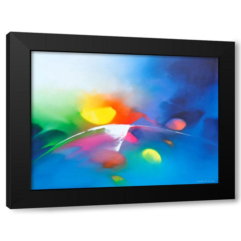 Melody Black Modern Wood Framed Art Print by Leung, Thomas