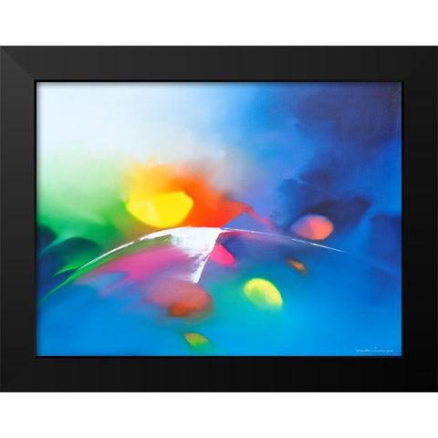 Melody Black Modern Wood Framed Art Print by Leung, Thomas