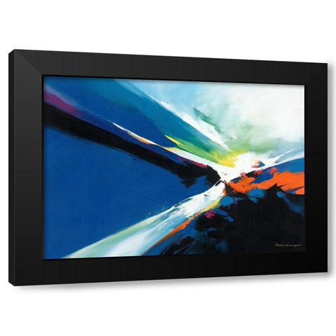 Power and Velocity Black Modern Wood Framed Art Print with Double Matting by Leung, Thomas