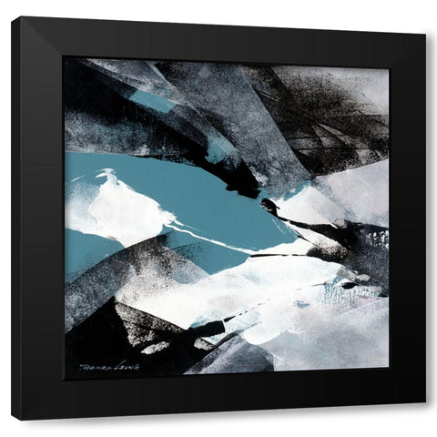 Wave 4 Black Modern Wood Framed Art Print by Leung, Thomas