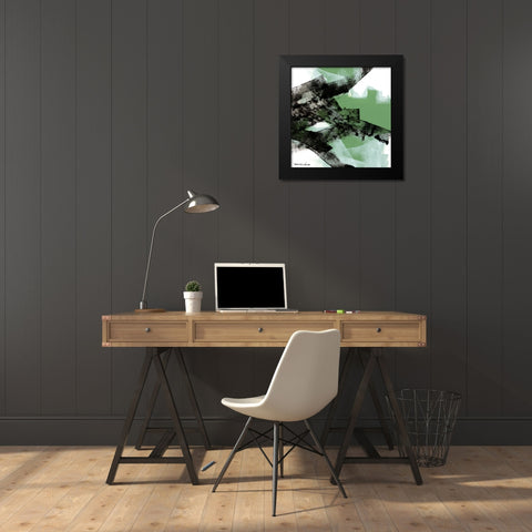 Wave 6 Black Modern Wood Framed Art Print by Leung, Thomas