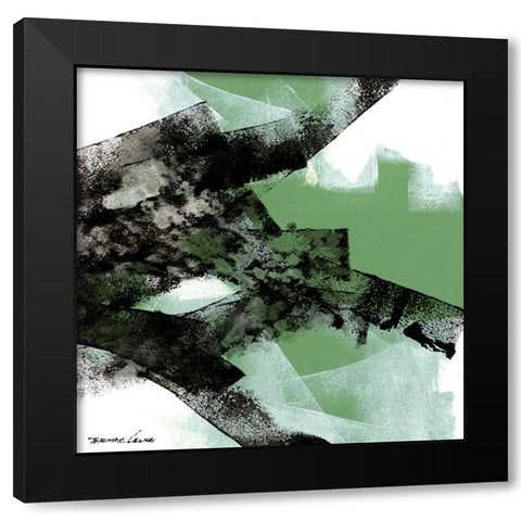 Wave 6 Black Modern Wood Framed Art Print by Leung, Thomas