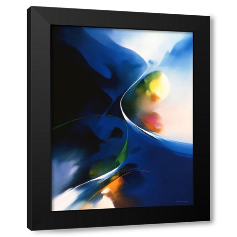 Magnetism Black Modern Wood Framed Art Print with Double Matting by Leung, Thomas