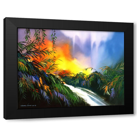 Meadow Brook Black Modern Wood Framed Art Print by Leung, Thomas