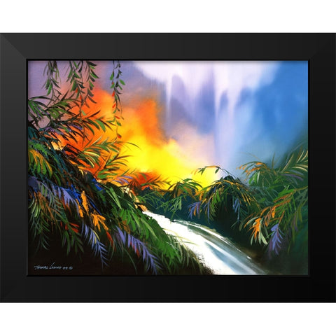 Meadow Brook Black Modern Wood Framed Art Print by Leung, Thomas