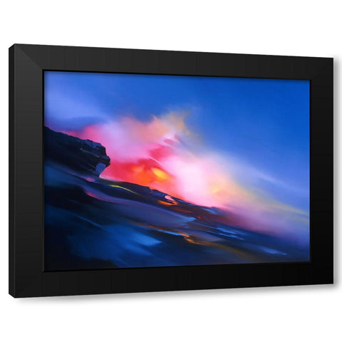 Dawn of Pele Black Modern Wood Framed Art Print with Double Matting by Leung, Thomas