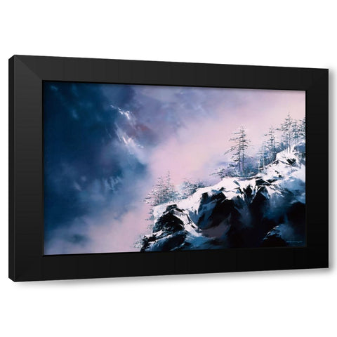 Winter View Black Modern Wood Framed Art Print by Leung, Thomas