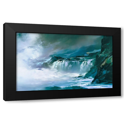 Big Island Surf Black Modern Wood Framed Art Print by Leung, Thomas