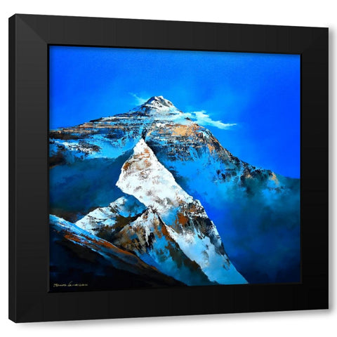 The Peace Holy Mountain Black Modern Wood Framed Art Print with Double Matting by Leung, Thomas