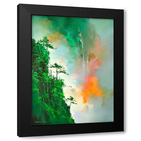 Wonderland Black Modern Wood Framed Art Print with Double Matting by Leung, Thomas