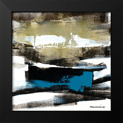 Wave 10 Black Modern Wood Framed Art Print by Leung, Thomas