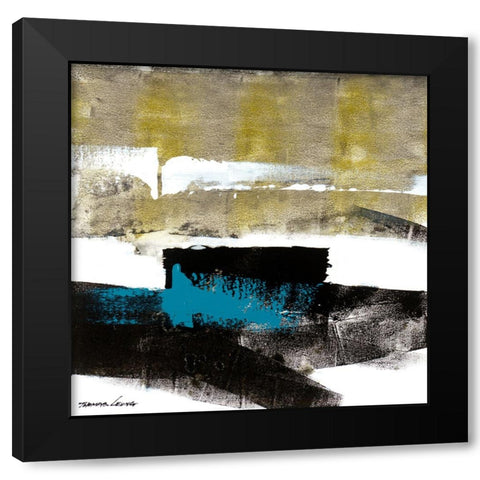 Wave 11 Black Modern Wood Framed Art Print by Leung, Thomas