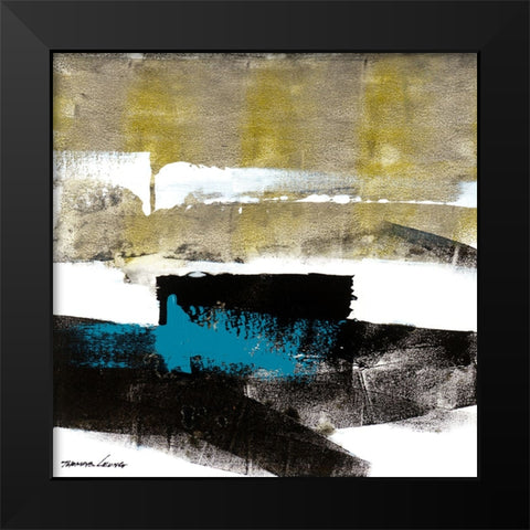 Wave 11 Black Modern Wood Framed Art Print by Leung, Thomas
