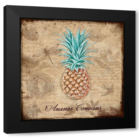 Ananas Comosus Black Modern Wood Framed Art Print by Lavoie, Tina