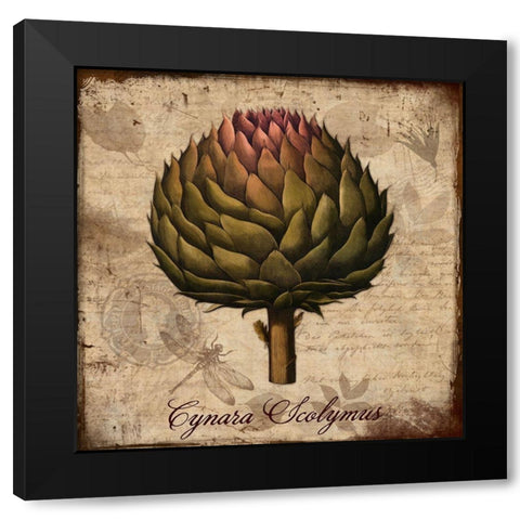 Cynara Scolymus Black Modern Wood Framed Art Print by Lavoie, Tina