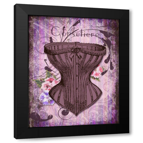 Corsetier Black Modern Wood Framed Art Print with Double Matting by Lavoie, Tina